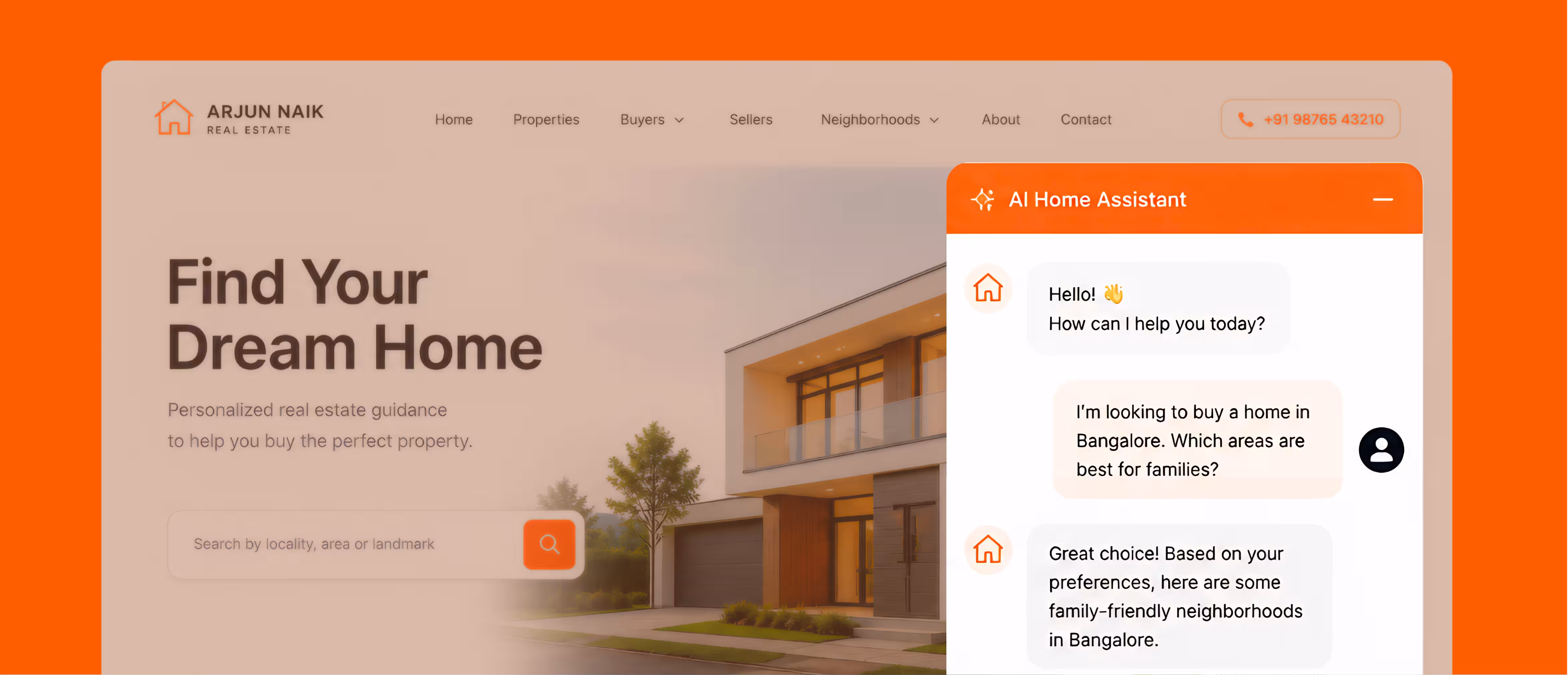 AI-powered lead capture and discovery flow for real estate agents