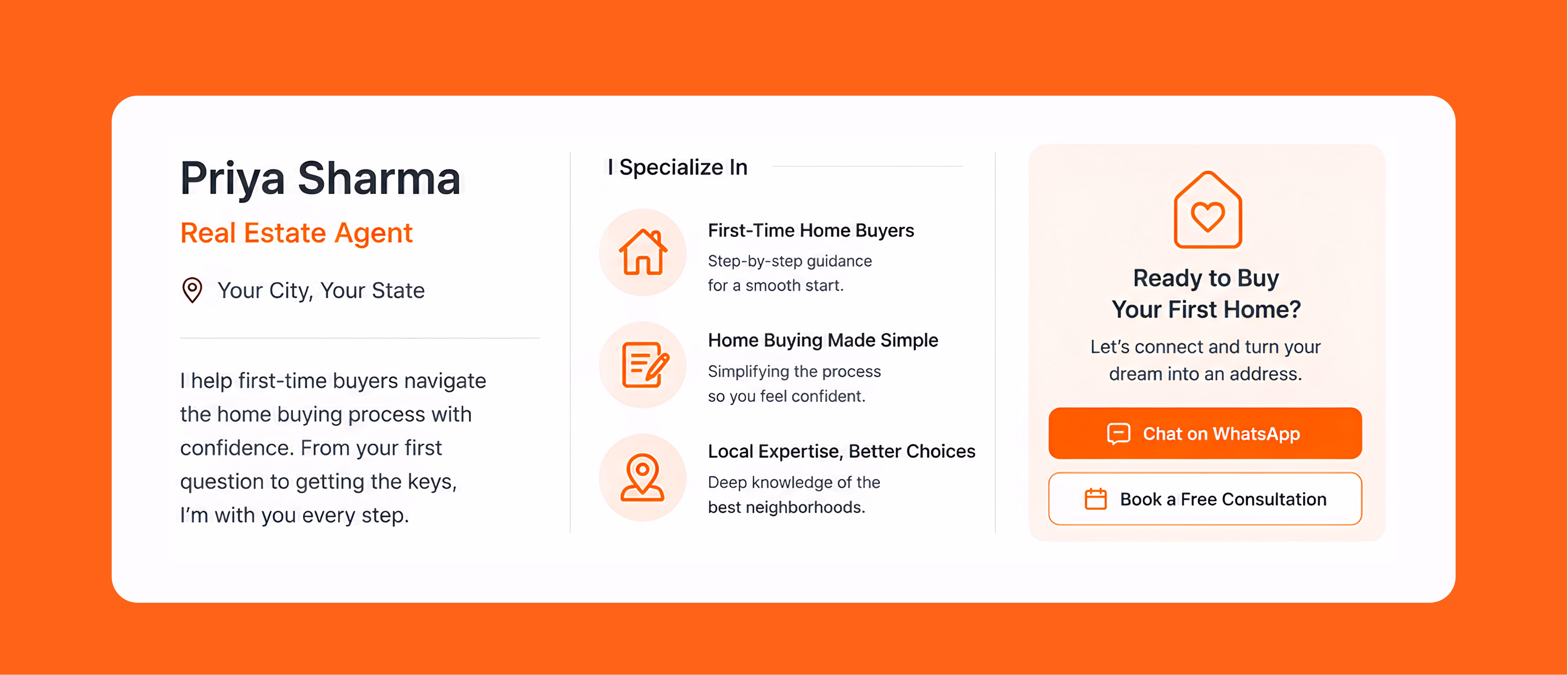Real estate agent positioning profile for first-time buyers 2026