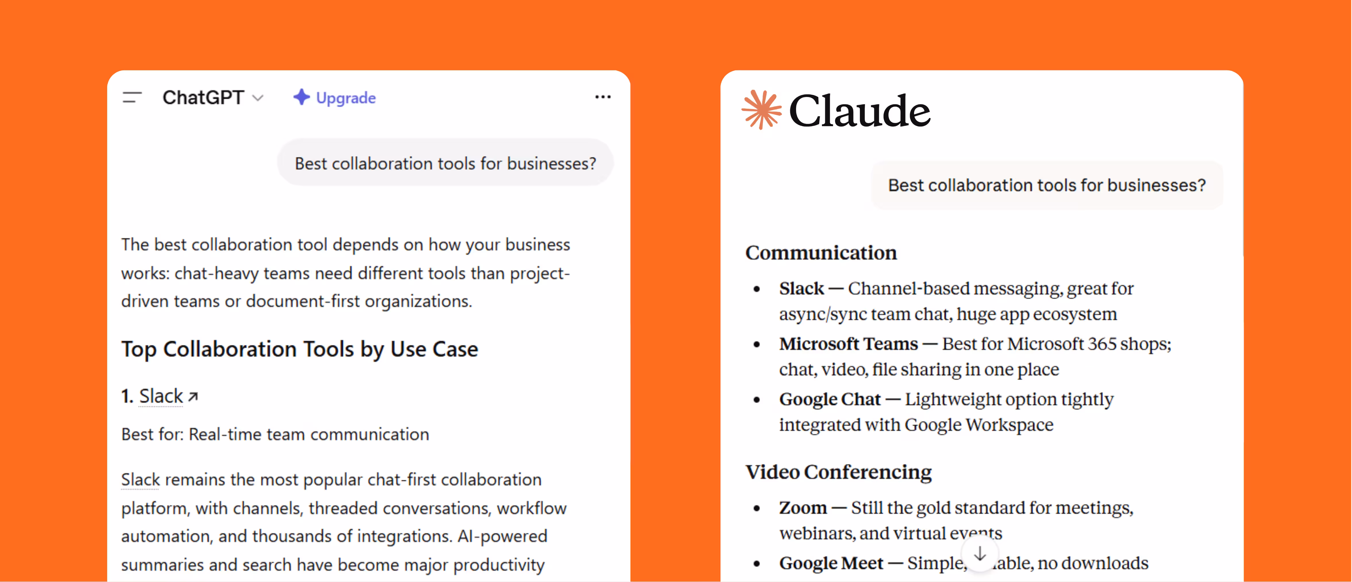 AI search collaboration tools recommendation example